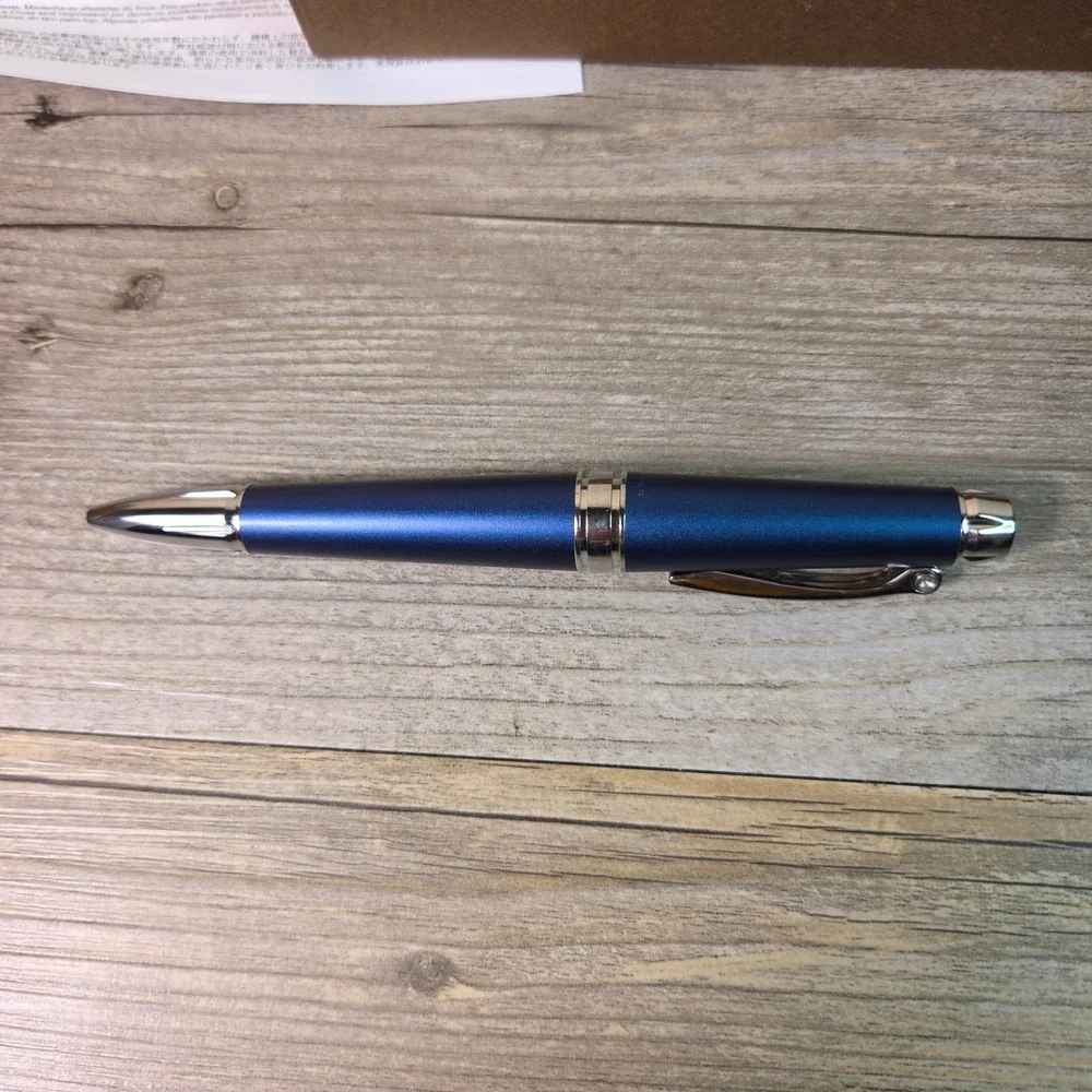 Cross Ballpoint Pen Matte Blue Chrome Trim Executive Writing Gift Set With Box